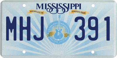 MS license plate MHJ391