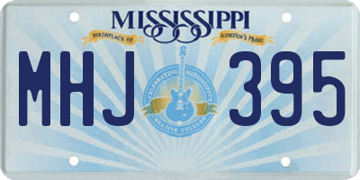 MS license plate MHJ395