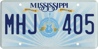 MS license plate MHJ405