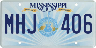 MS license plate MHJ406