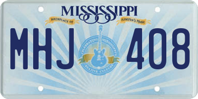MS license plate MHJ408