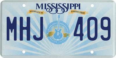 MS license plate MHJ409
