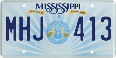 MS license plate MHJ413
