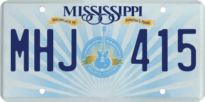 MS license plate MHJ415