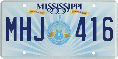 MS license plate MHJ416