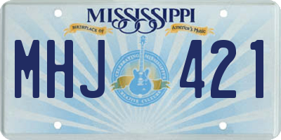 MS license plate MHJ421