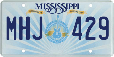 MS license plate MHJ429