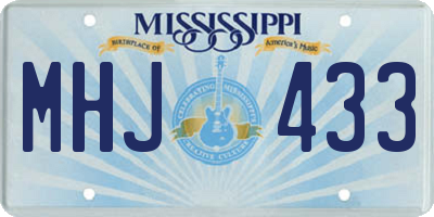 MS license plate MHJ433