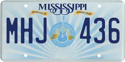 MS license plate MHJ436
