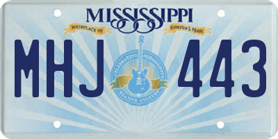 MS license plate MHJ443