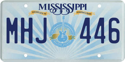 MS license plate MHJ446