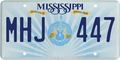 MS license plate MHJ447
