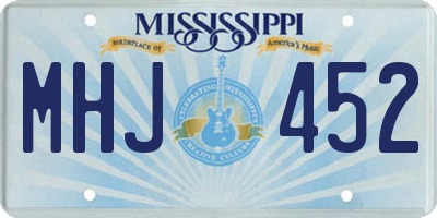 MS license plate MHJ452
