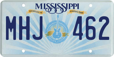 MS license plate MHJ462