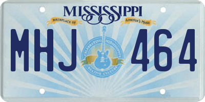 MS license plate MHJ464