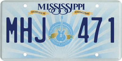 MS license plate MHJ471