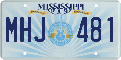 MS license plate MHJ481