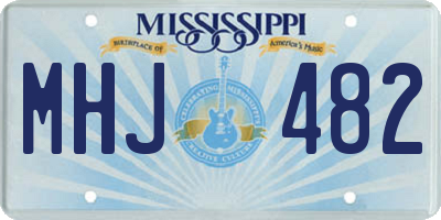MS license plate MHJ482