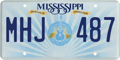 MS license plate MHJ487