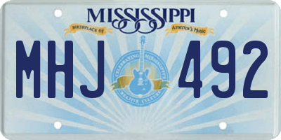 MS license plate MHJ492