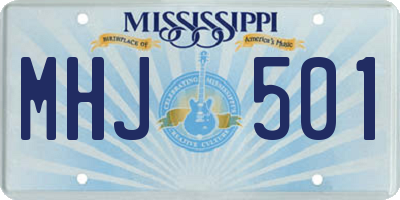 MS license plate MHJ501