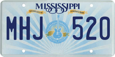 MS license plate MHJ520
