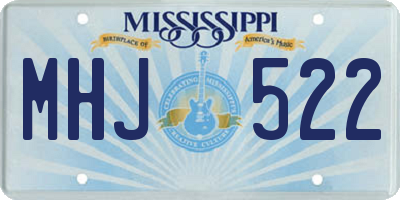 MS license plate MHJ522