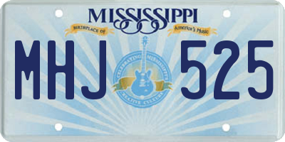 MS license plate MHJ525