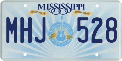 MS license plate MHJ528