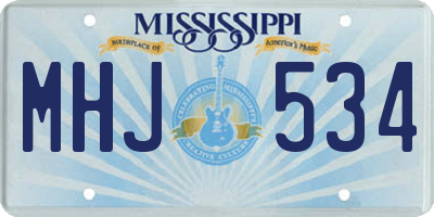 MS license plate MHJ534