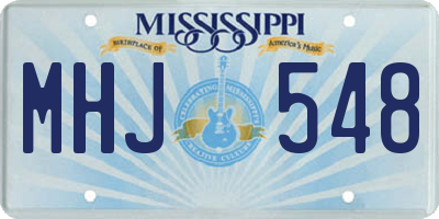 MS license plate MHJ548