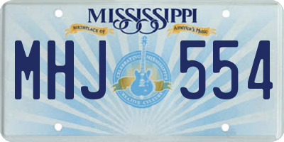 MS license plate MHJ554