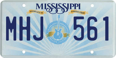 MS license plate MHJ561