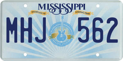 MS license plate MHJ562