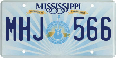 MS license plate MHJ566