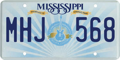 MS license plate MHJ568