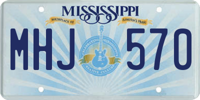 MS license plate MHJ570