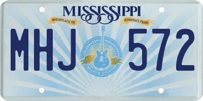 MS license plate MHJ572