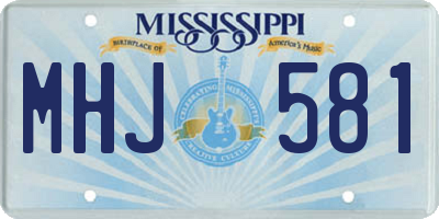 MS license plate MHJ581