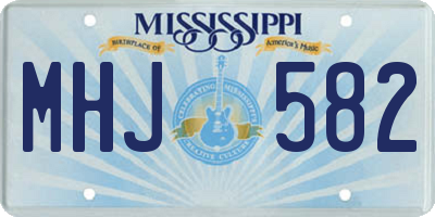 MS license plate MHJ582
