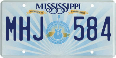 MS license plate MHJ584