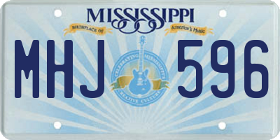 MS license plate MHJ596