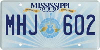MS license plate MHJ602