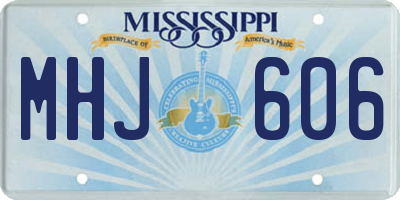 MS license plate MHJ606