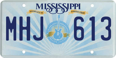 MS license plate MHJ613