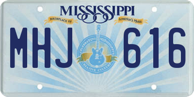 MS license plate MHJ616