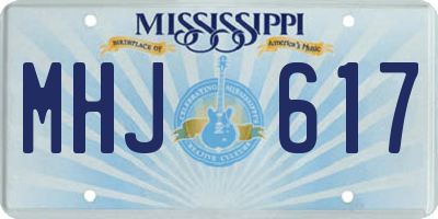 MS license plate MHJ617