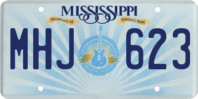 MS license plate MHJ623