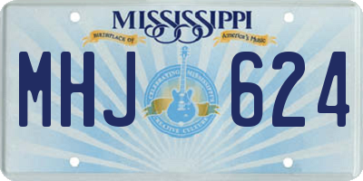 MS license plate MHJ624