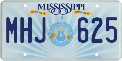 MS license plate MHJ625